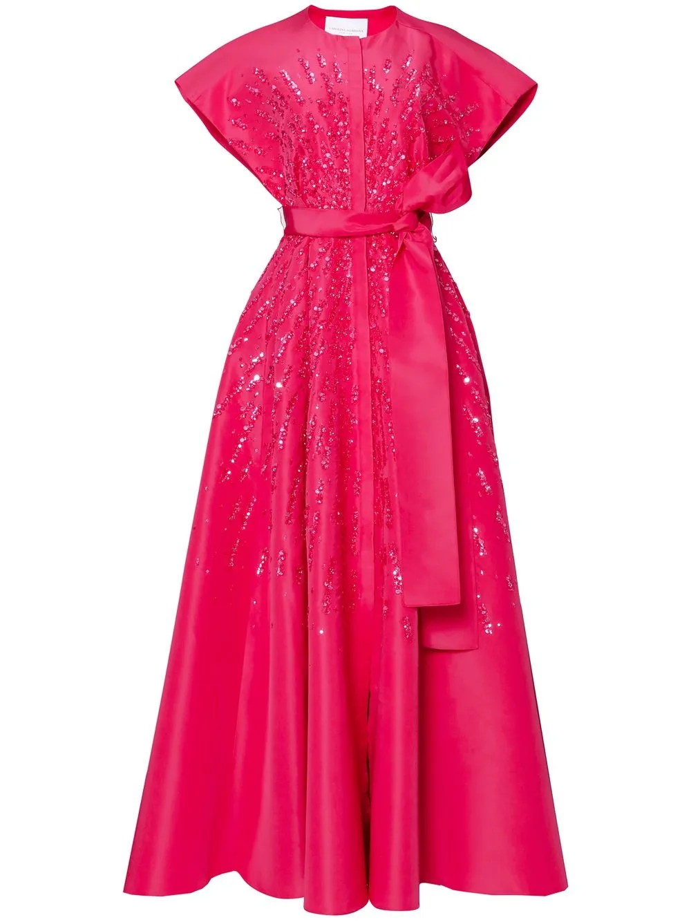 

Carolina Herrera sequin-embellished short-sleeve silk gown - Pink