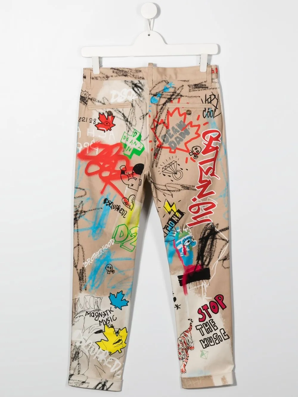 DSQUARED2 KIDS pantalones rectos con estampado de grafiti | Pantalones casuales | Image 2