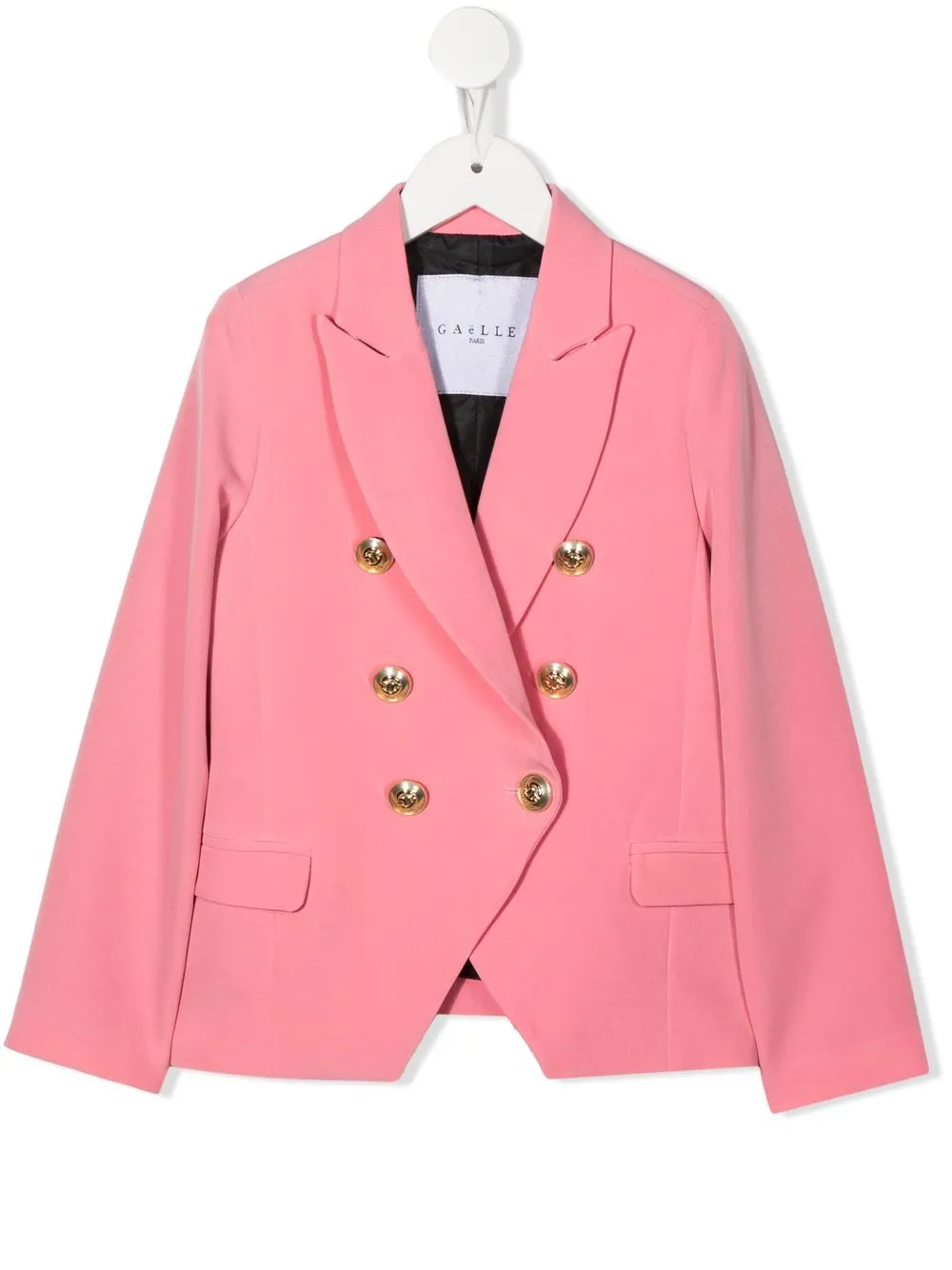 

Gaelle Paris Kids blazer con solapas de pico y doble botonadura - Rosado