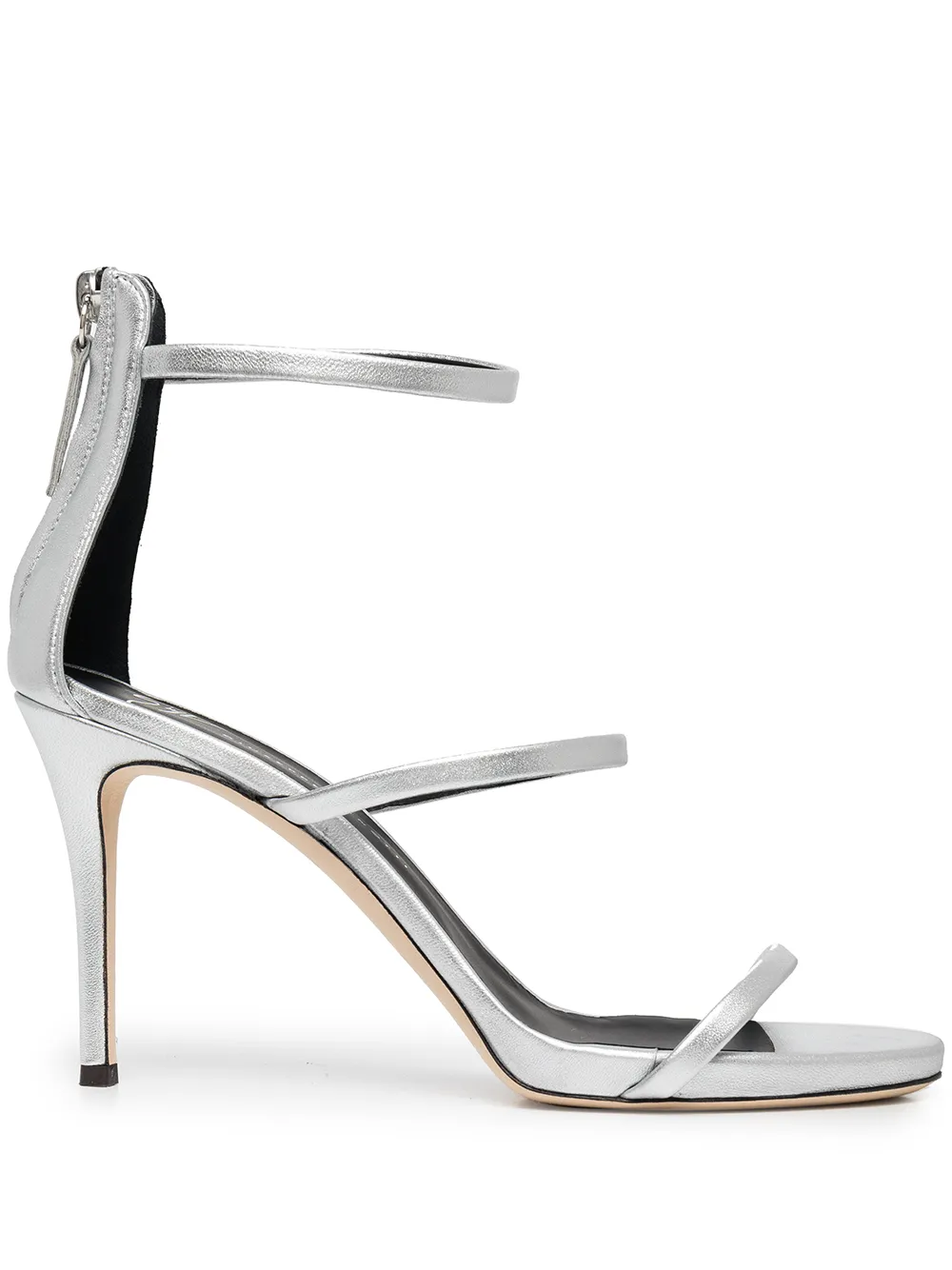 

Giuseppe Zanotti Harmony 100m metallic sandals - Silver