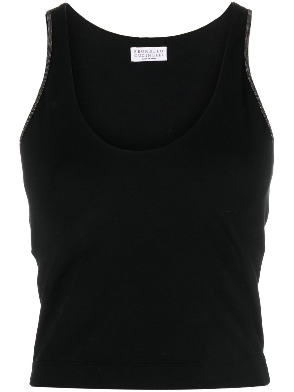 Brunello Cucinelli Monili chain-embellished tank top - Black