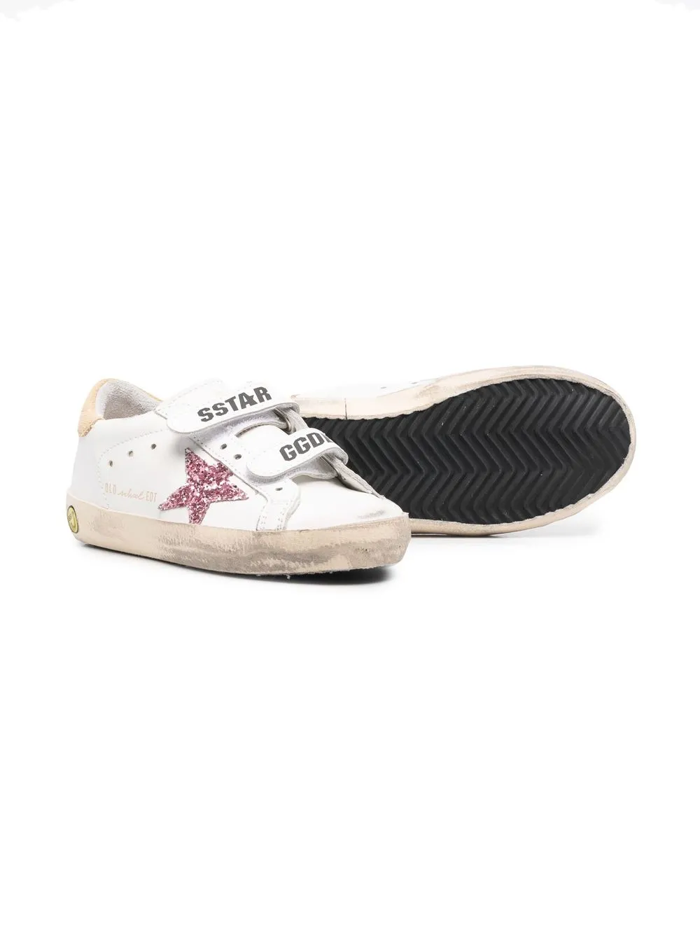 Golden Goose Kids Sneakers met slogan bandje - Wit