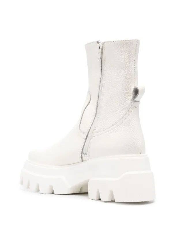white platform chunky boots