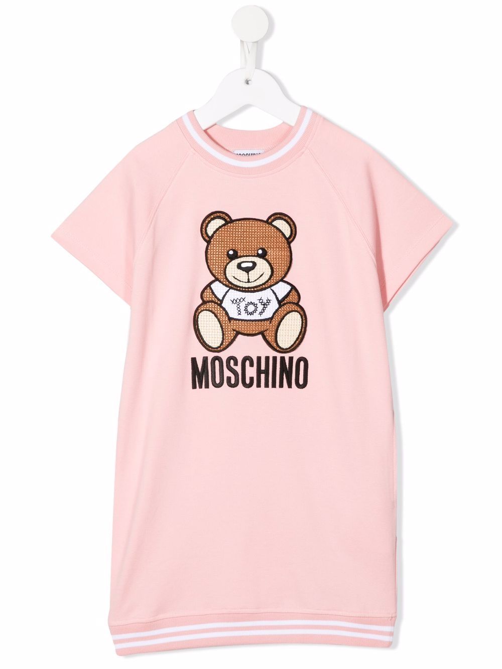 

Moschino Kids Teddy-print shortsleeved sweatshirt dress - Pink