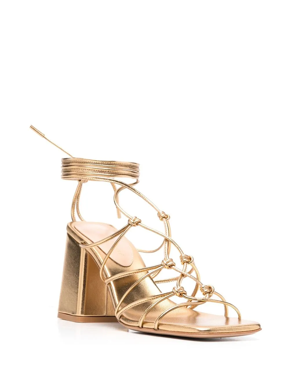 Gianvito Rossi Sandalen met metallic-effect - Goud