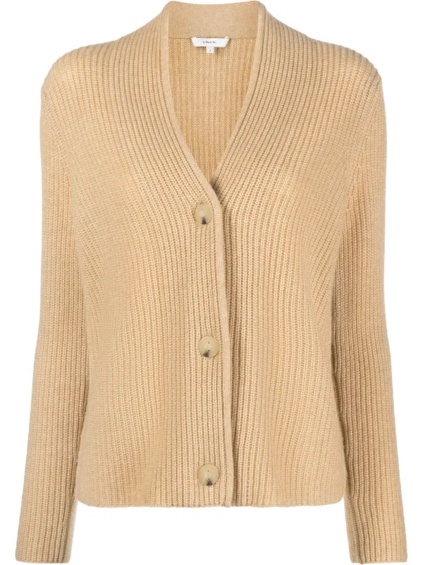 Vince ribbed-knit V-neck Cardigan 