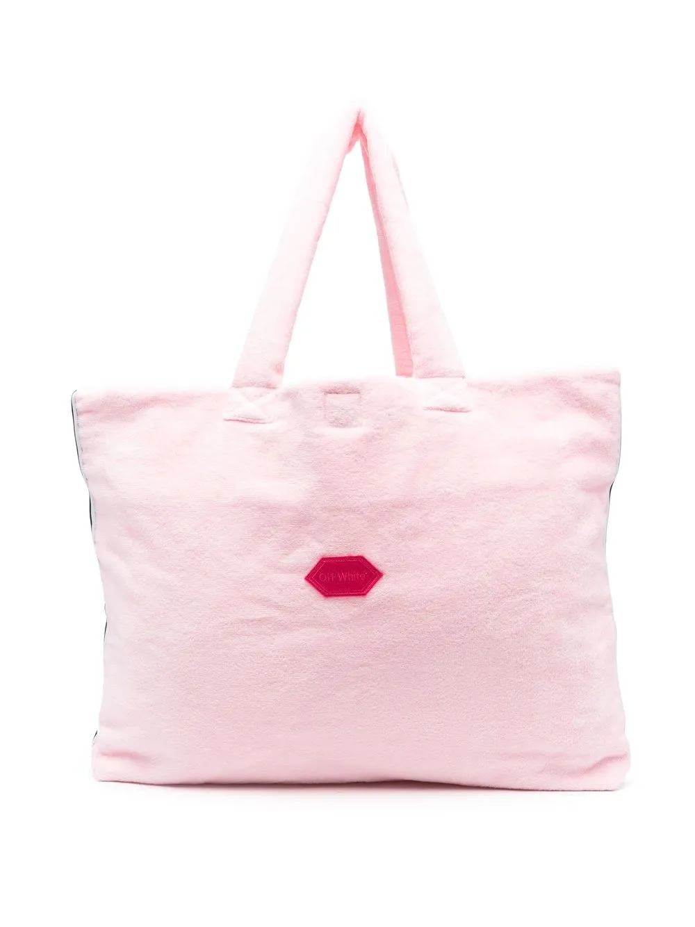 

Off-White Kids tote con parche del logo - Rosado