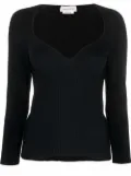 Alexander McQueen inserted-bra detail top - Black