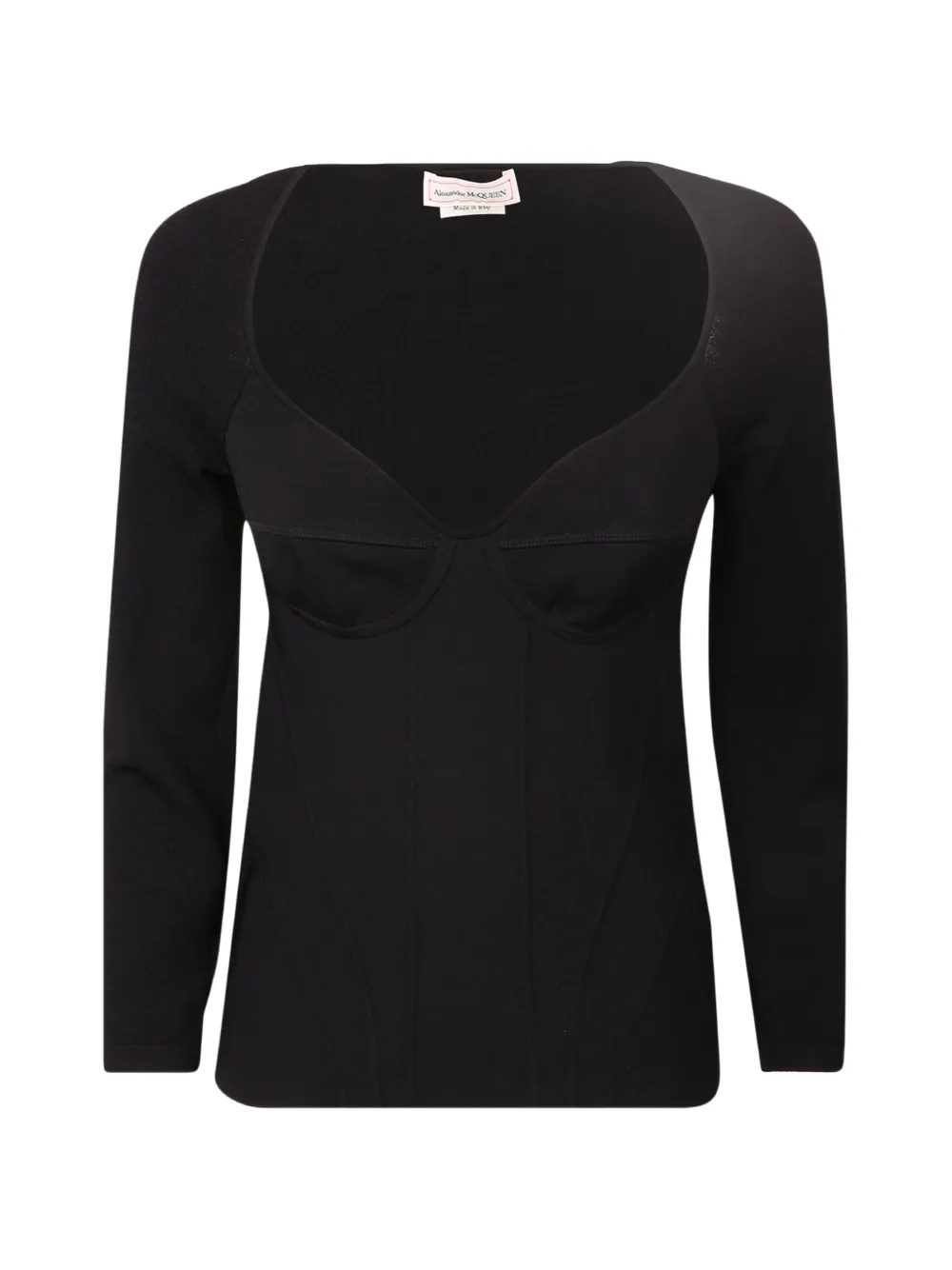 Alexander McQueen inserted-bra Detail Top | Black | FARFETCH MY