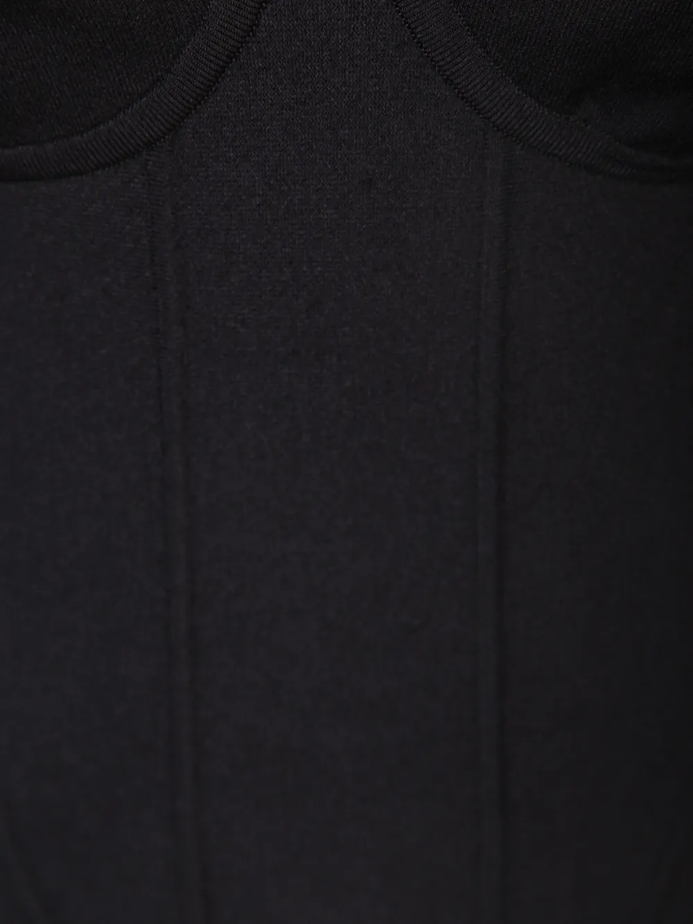 Alexander McQueen Inserted-bra Detail Top in Black, view 3