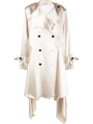 Peter Do Collarless double-breasted Trench Coat - Farfetch