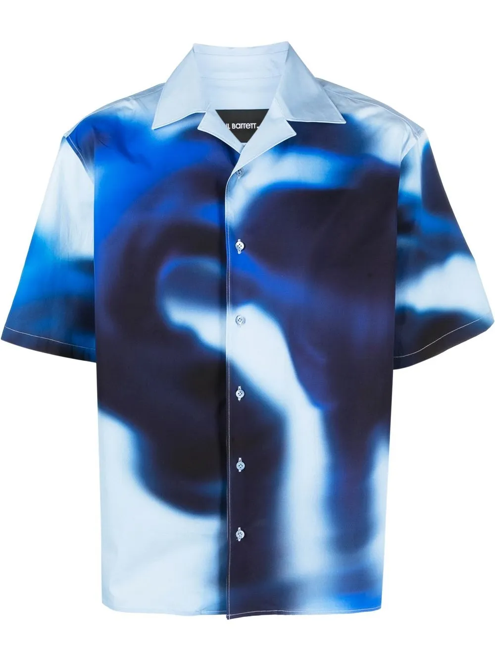 

Neil Barrett camisa estampada manga corta - Azul