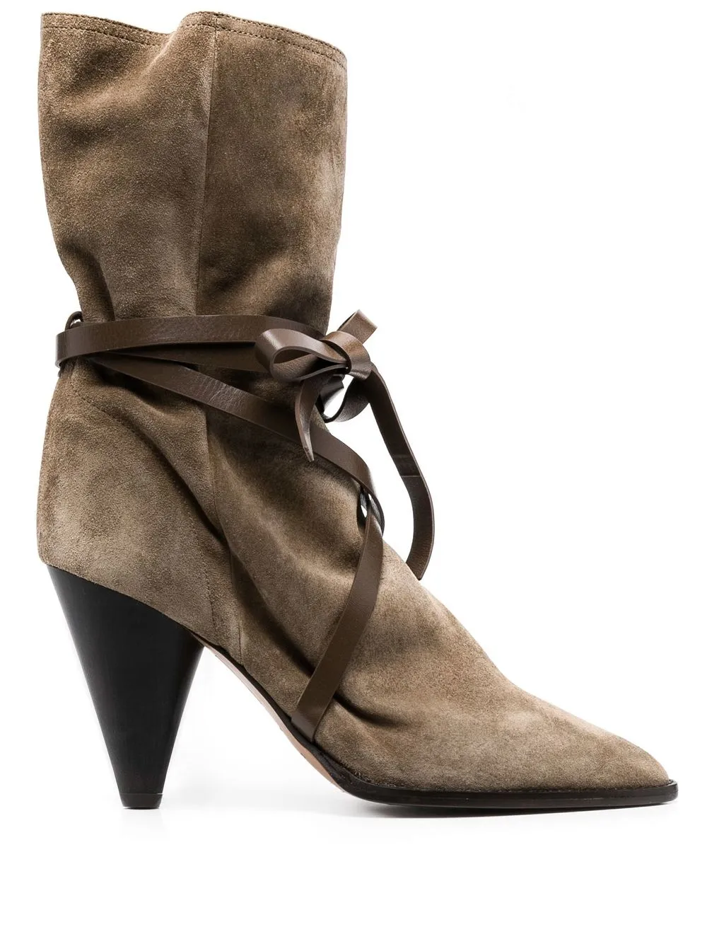 

Isabel Marant wrap suede boots - Neutrals