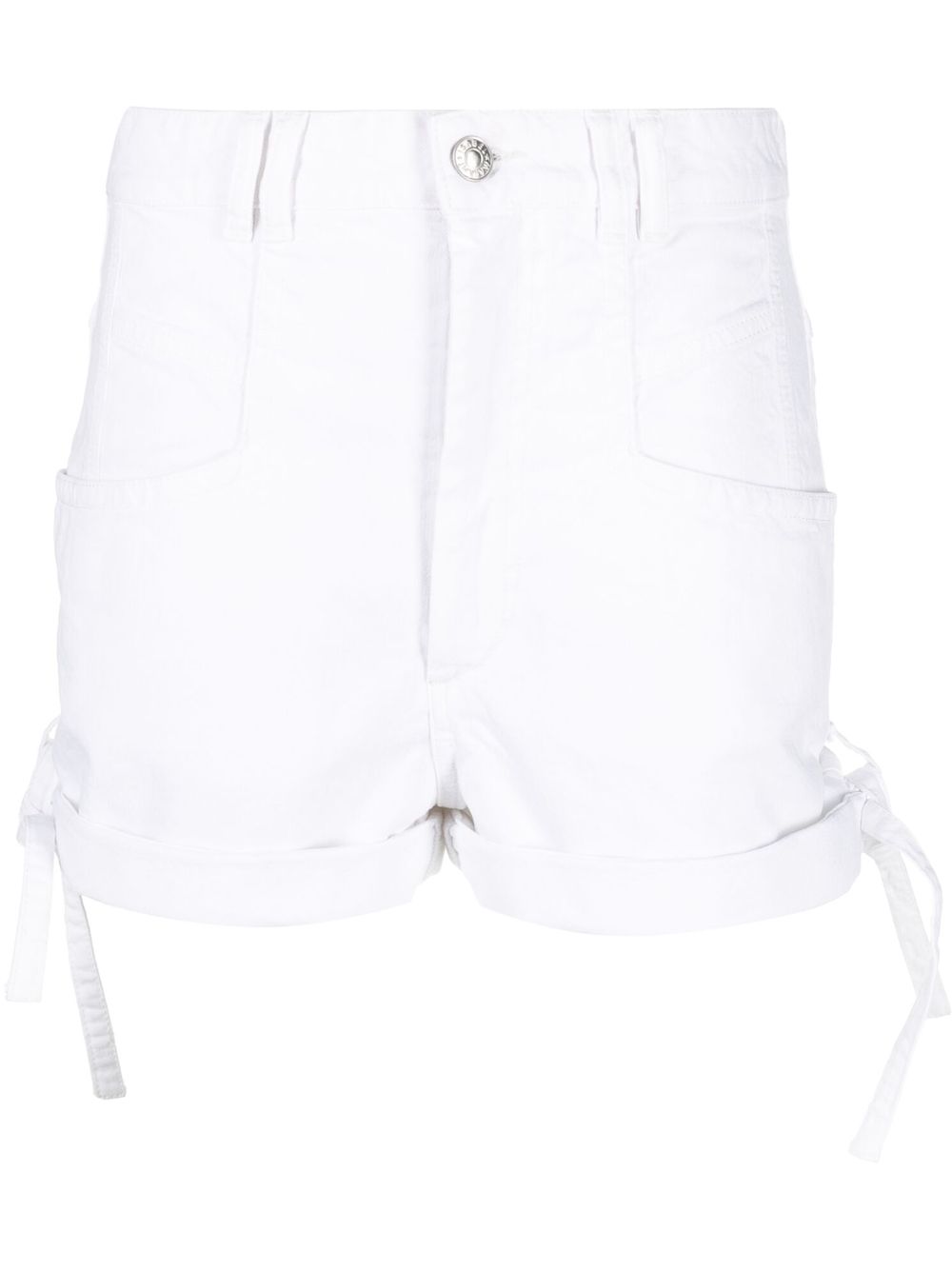 

Isabel Marant shorts de mezclilla Naesqui de tiro alto - Blanco