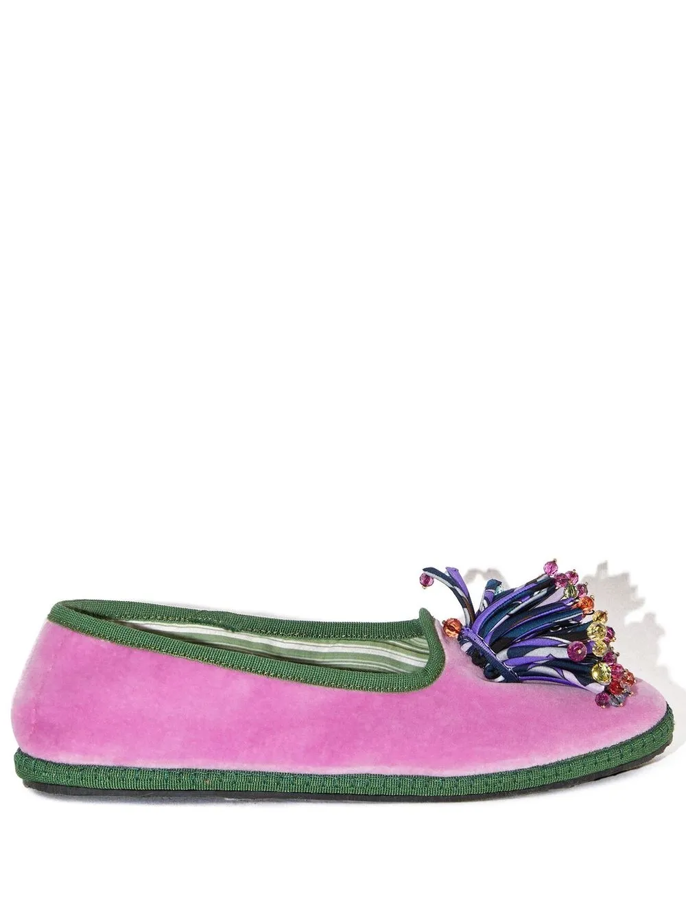 

PUCCI bead-detail round-toe loafers - Pink