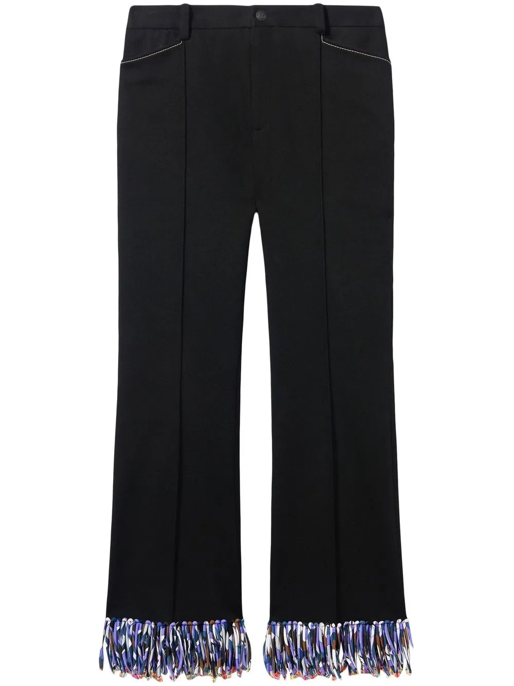 

PUCCI bead-detail cropped trousers - Black