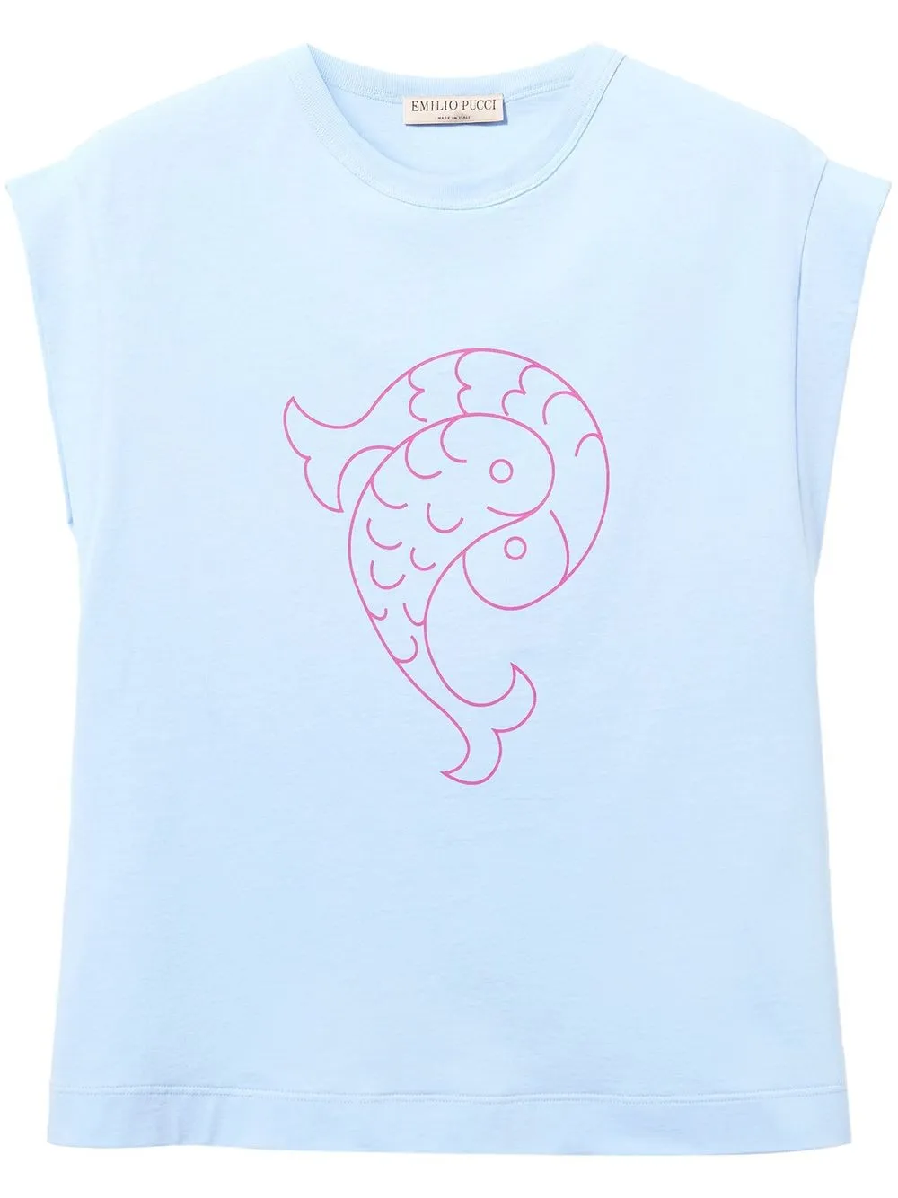 

PUCCI fish-print T-shirt - Blue