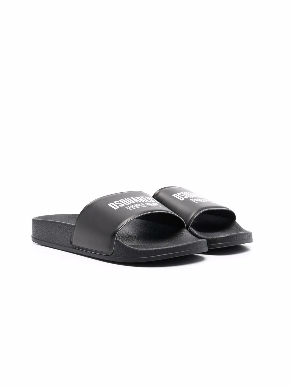 

Dsquared2 Kids logo-print slide sandals - Black