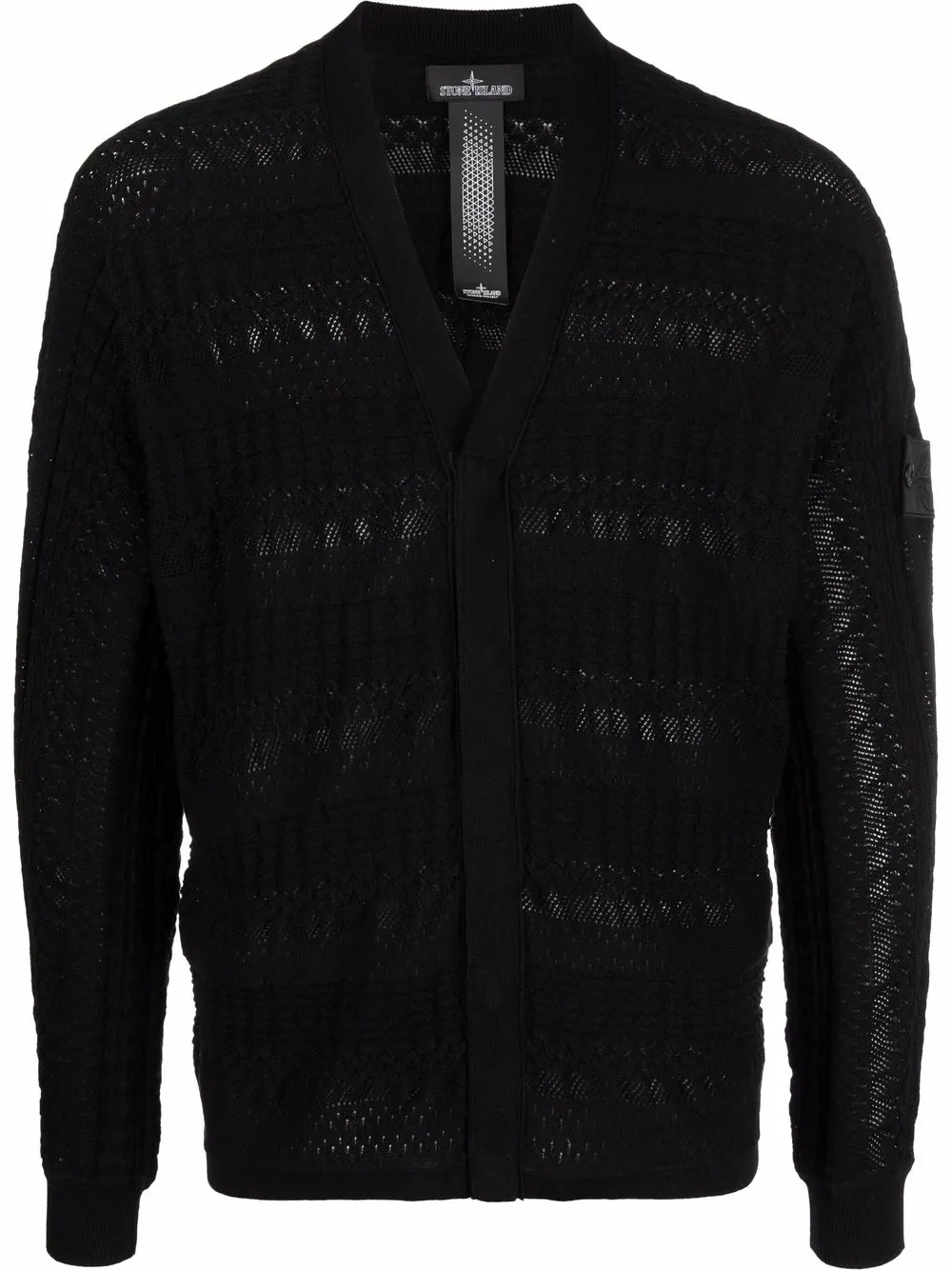 

Stone Island Shadow Project button-down knit cardigan - Black