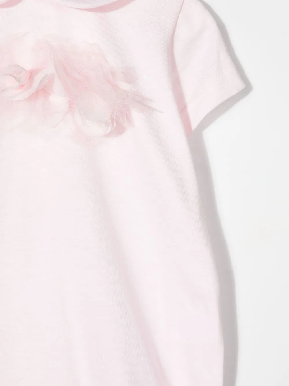  La Perla Kids Strampelanzugset Mit Blumen Applikationen   Rosa 