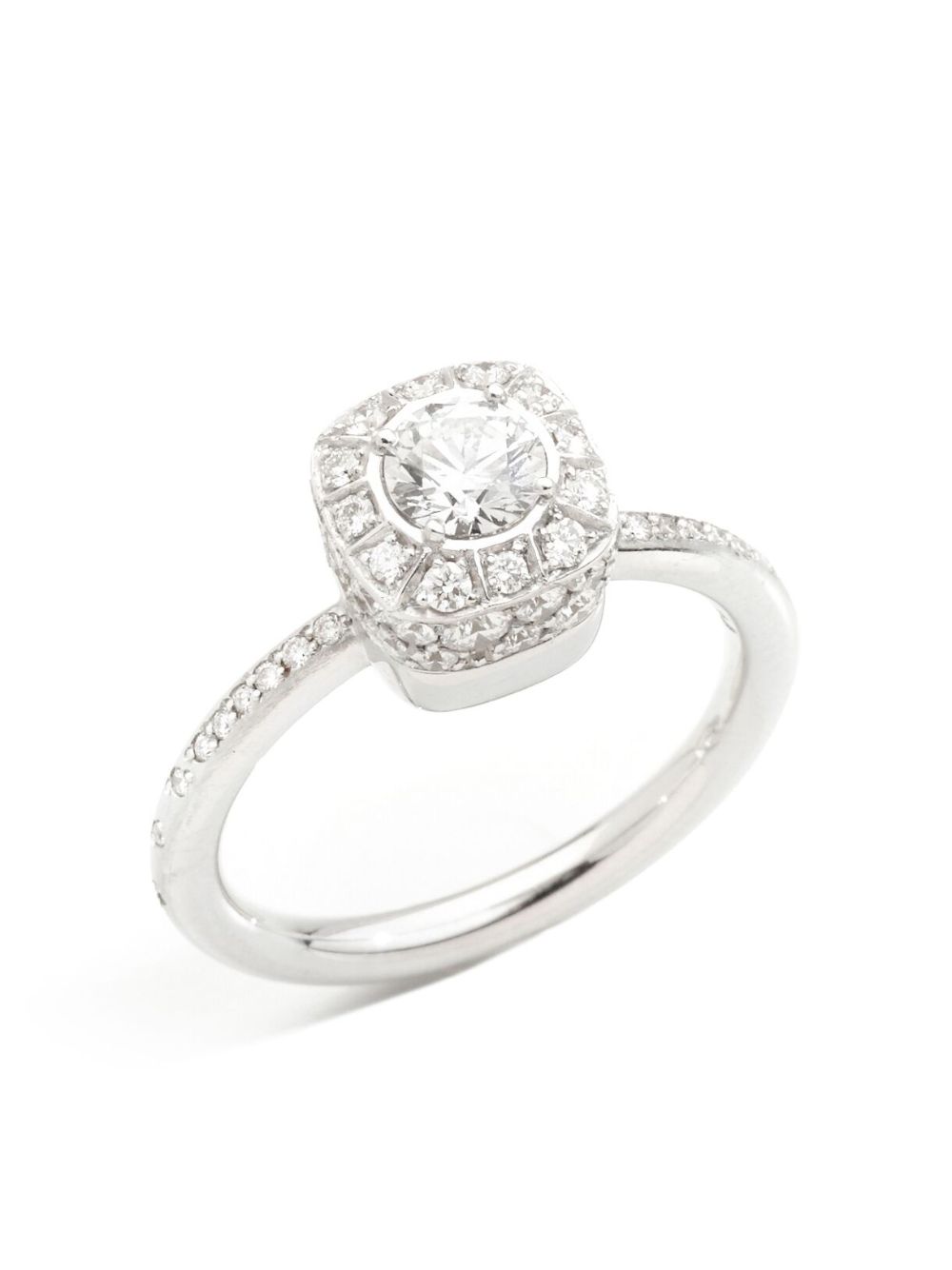 Pomellato 18kt white gold diamond solitaire Nudo ring - Zilver
