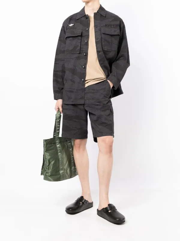 MAHARISHI　Cargo Loose shorts　カーゴショーツ　黒　S Maharishi カモフラージュ カーゴショーツ | ブラック | FARFETCH JP