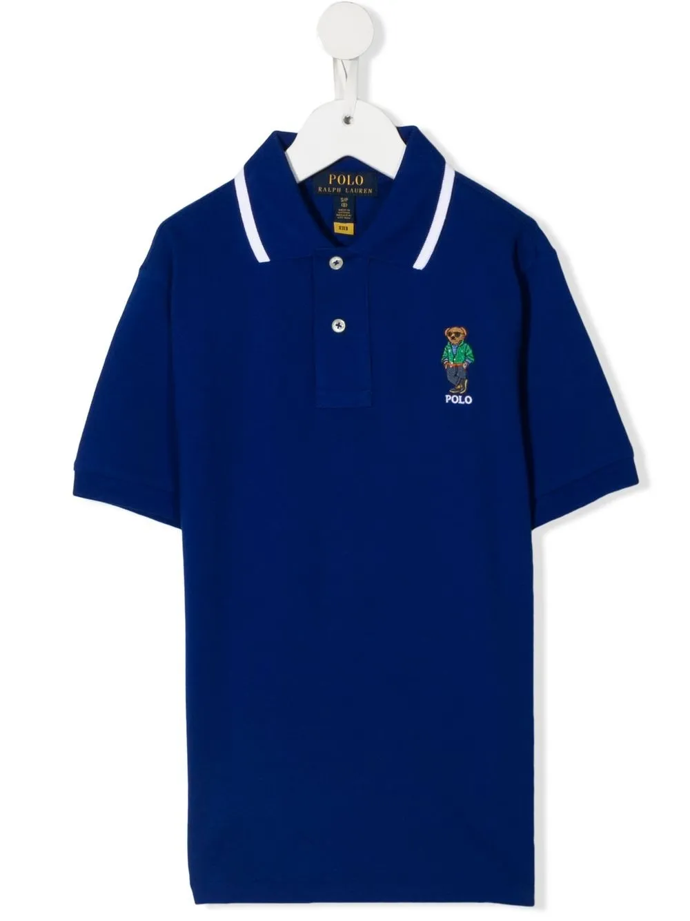 

Ralph Lauren Kids playera tipo polo con motivo Polo Bear - Azul