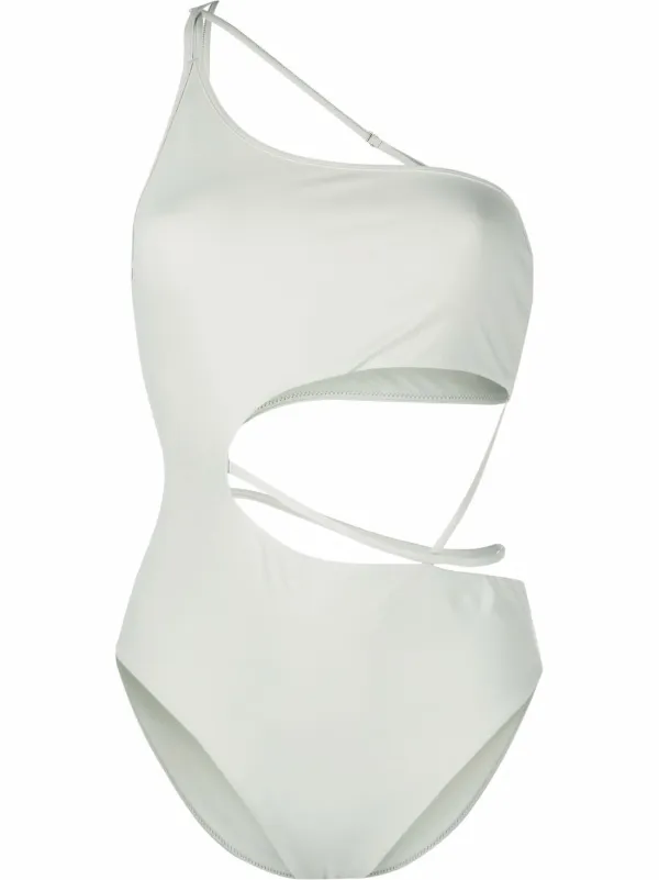 Jonathan Simkhai Cut Out Off Shoulder One Piece Farfetch