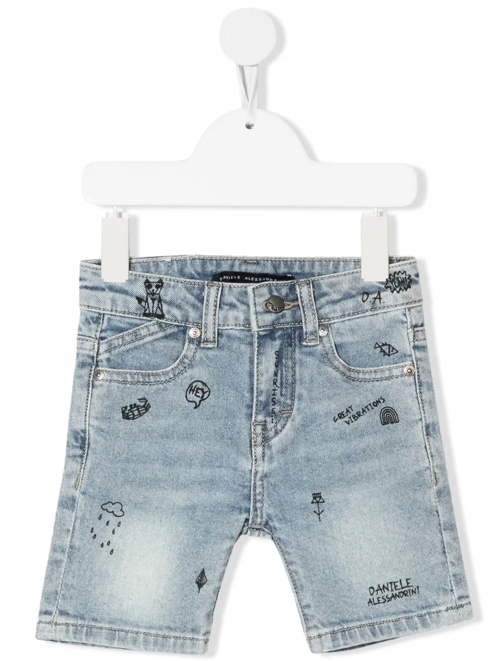 

Daniele Alessandrini sketch-print denim shorts - Blue
