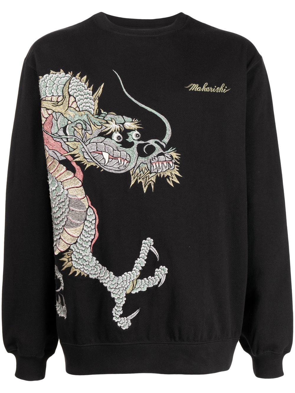 Image 1 of Maharishi Sweatshirt mit Drachenstickerei