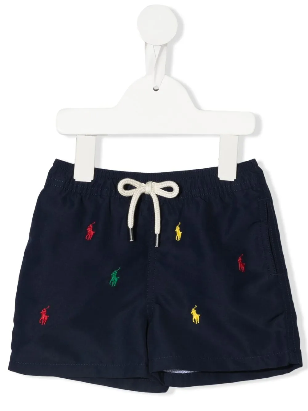 

Ralph Lauren Kids shorts con cordones y logo bordado - Azul