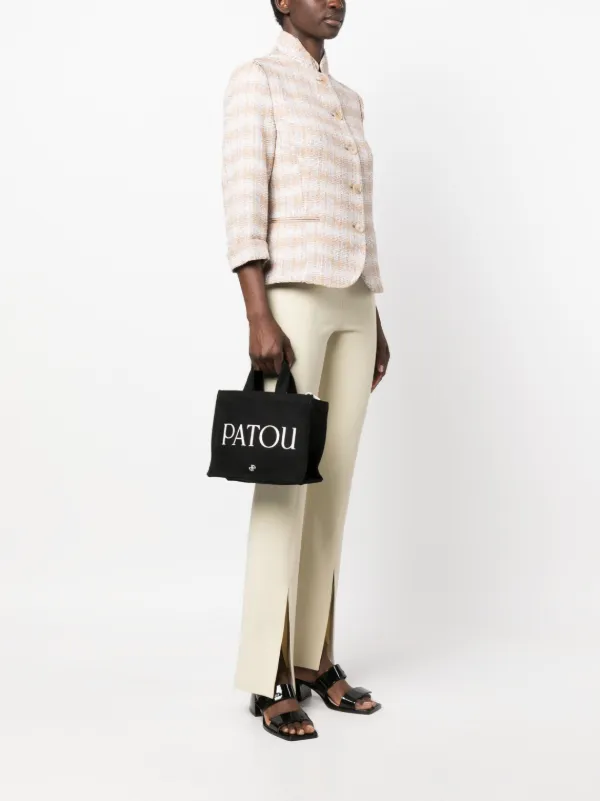 トートバッグ Patou Black Canvas Small Tote Patou Shopping Bag Patou Small Patou Canvas Tote Bag | Black | FARFETCH CA