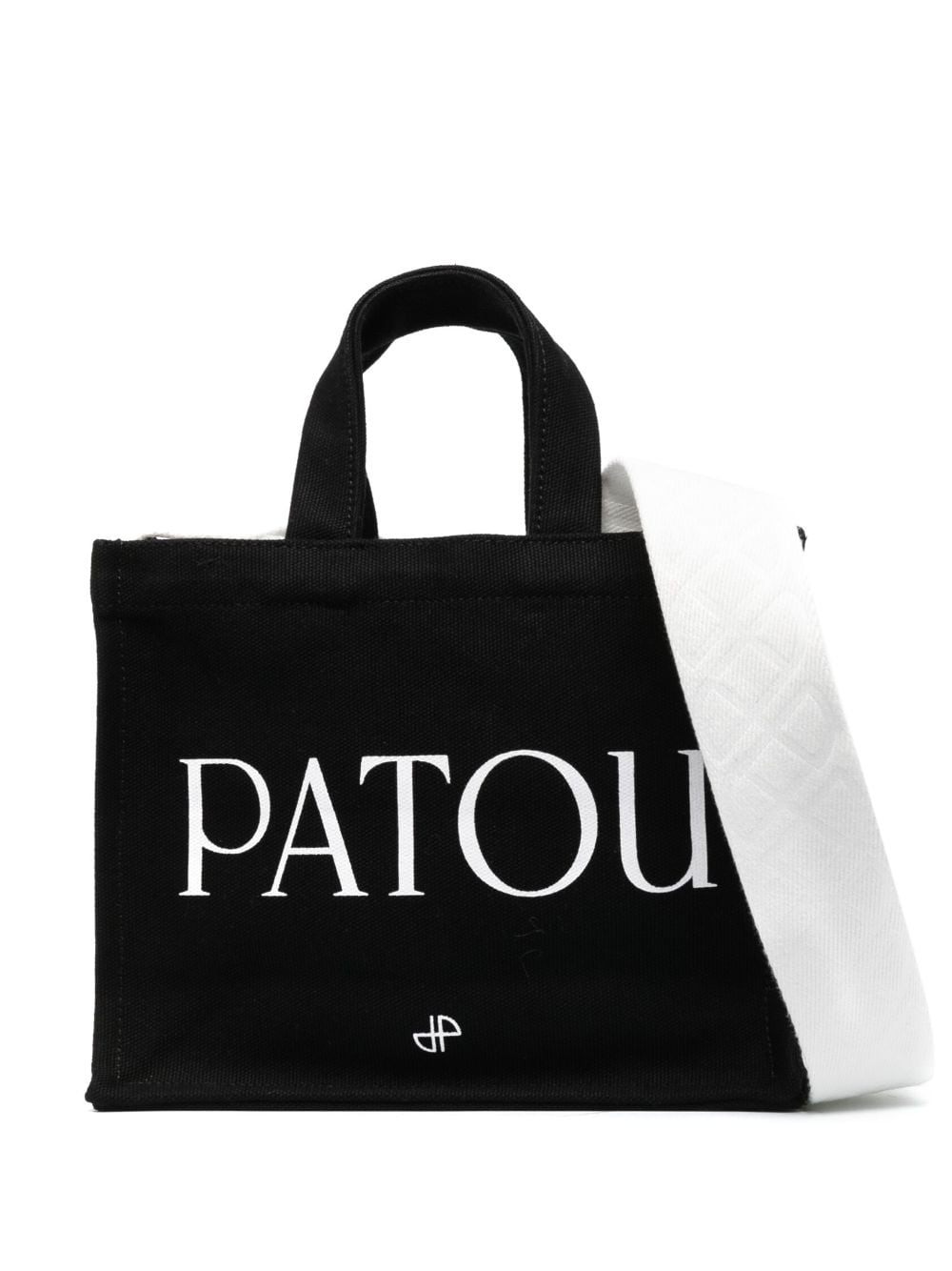 Shop Patou Small Logo-print Tote Bag In Black
