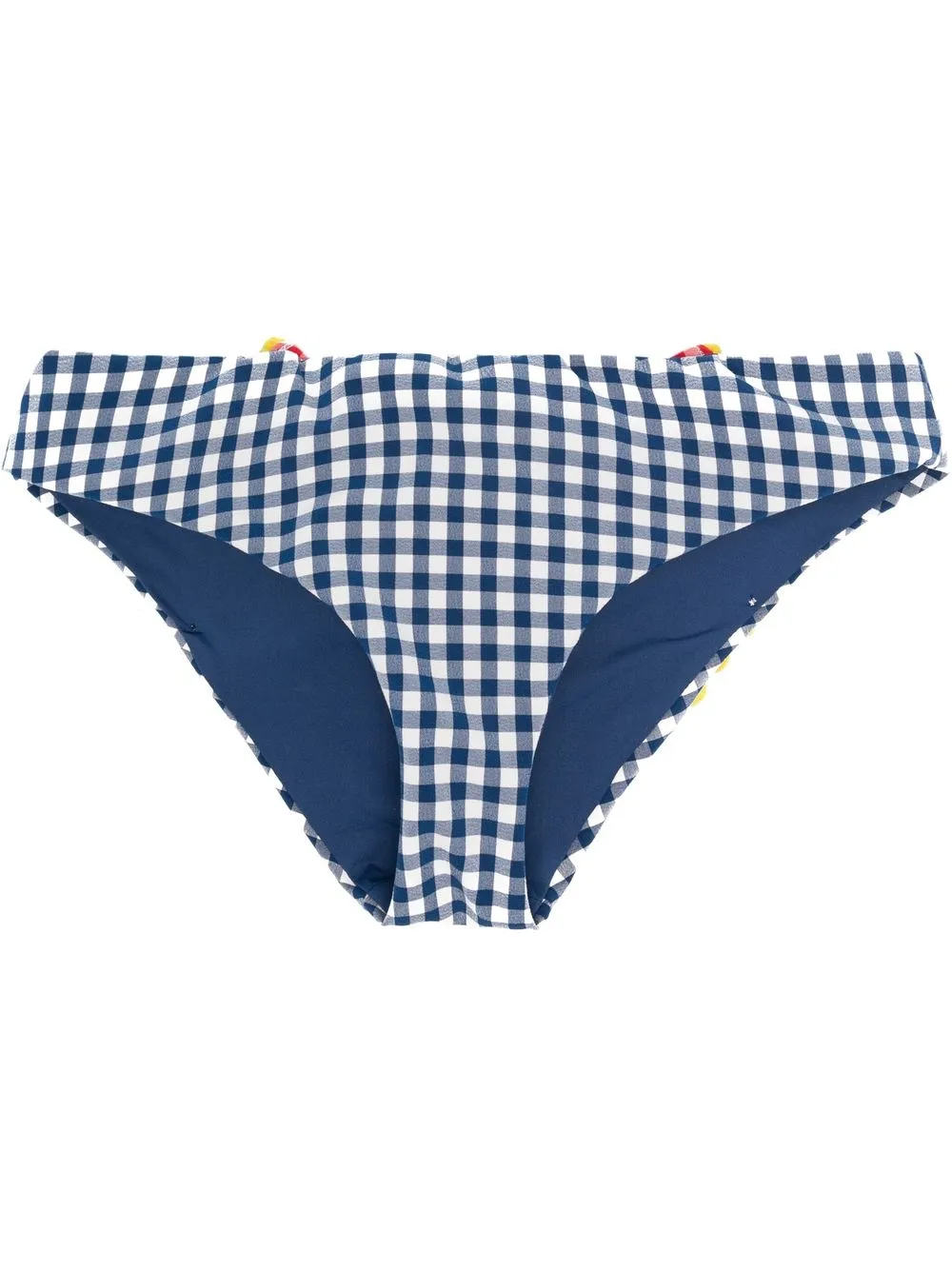 

MC2 Saint Barth Kids Madame Wave checked swim briefs - Blue