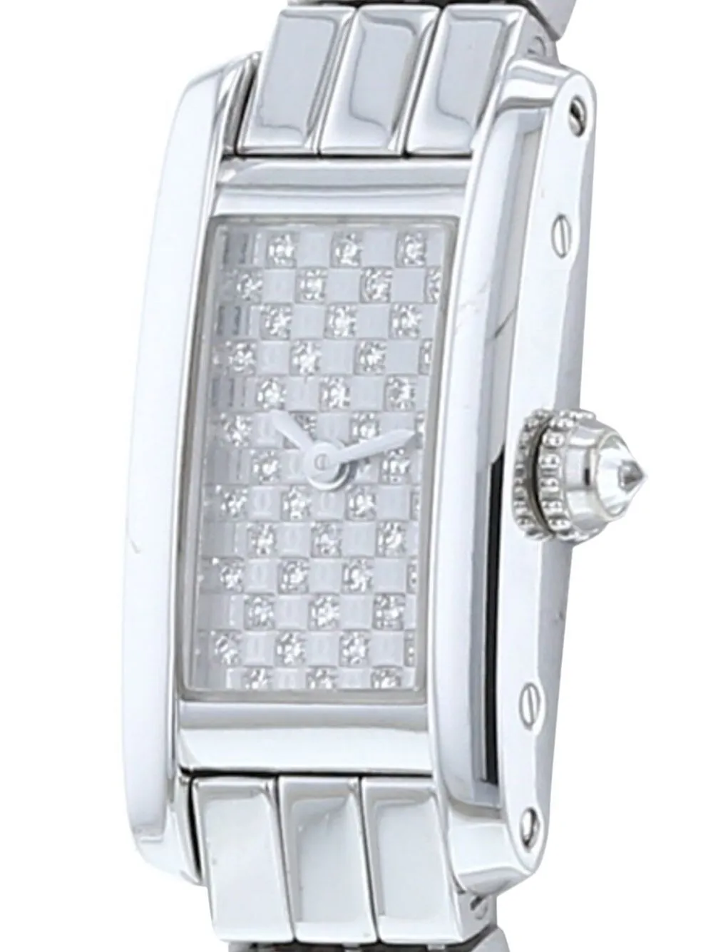 Pre-owned Cartier 2000 Tank Mini 23mm In Silver