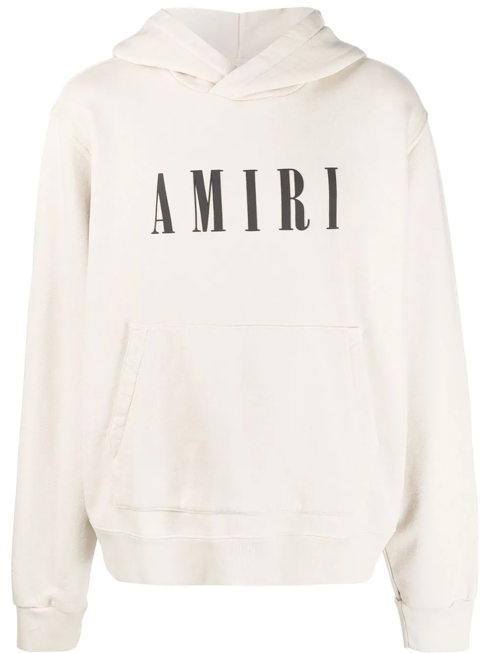 

AMIRI logo-print longline hoodie - Neutrals