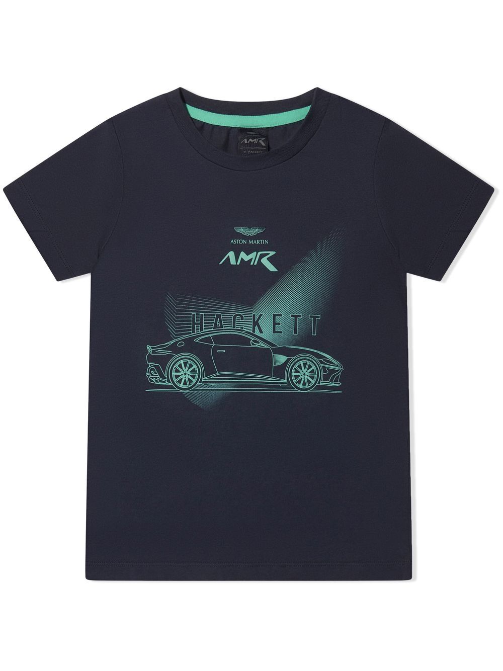 Hackett Teen Logo Print T-shirt In Blue