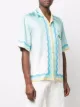 Casablanca wave-logo print silk shirt