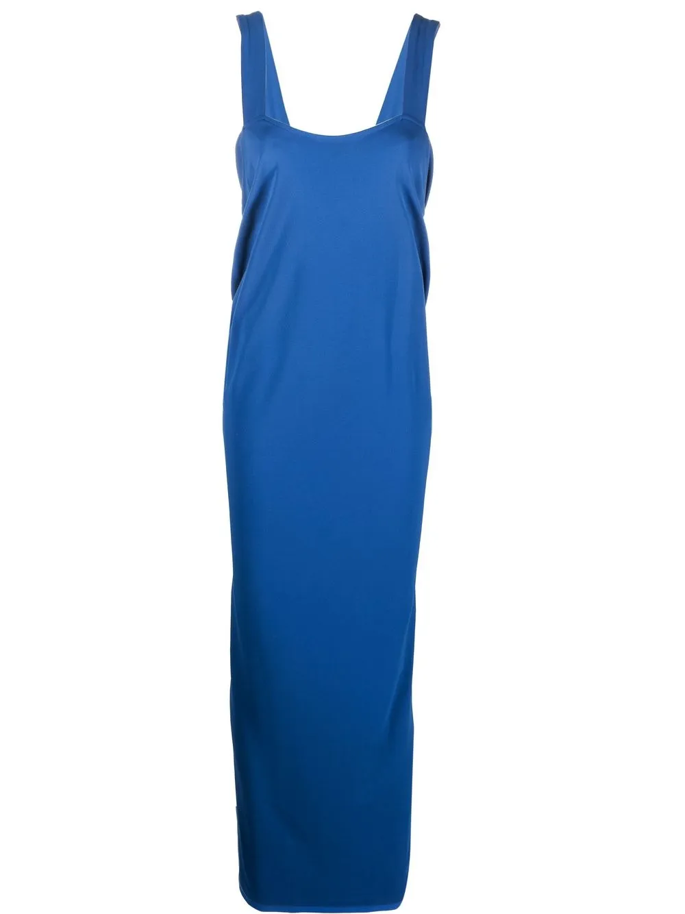 Alberta Ferretti robe longue drapée à col v au dos - Bleu Alberta Ferretti robe longue drapée à col v au dos - Bleu