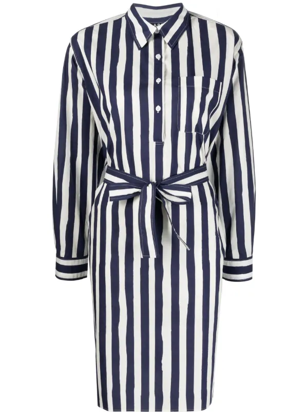 A.P.C. Plaja Striped Shirt Dress - Farfetch