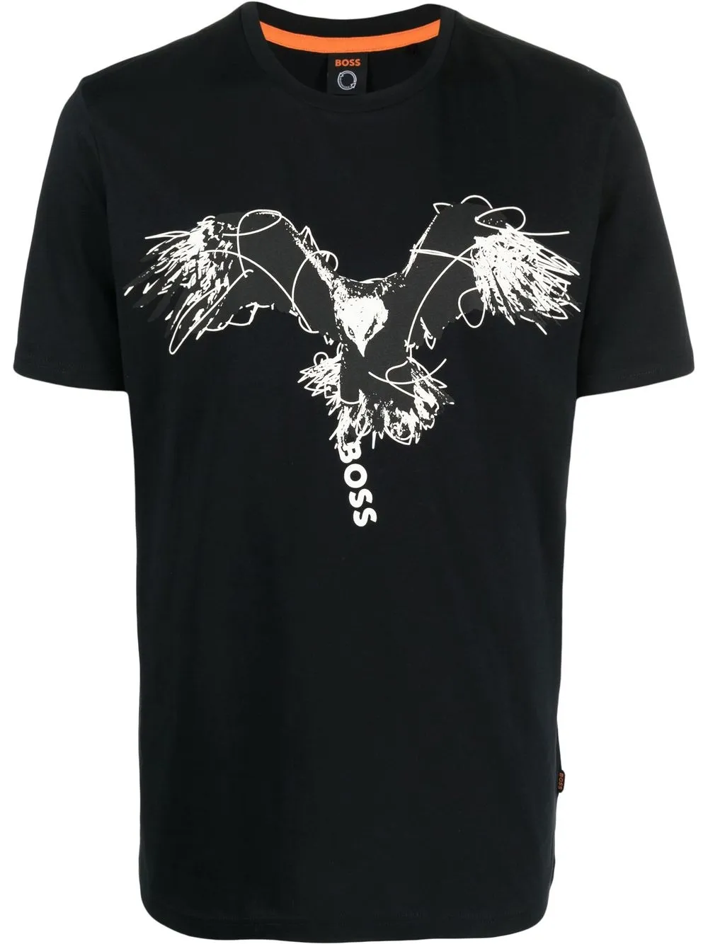 

BOSS logo graphic print T-shirt - Black