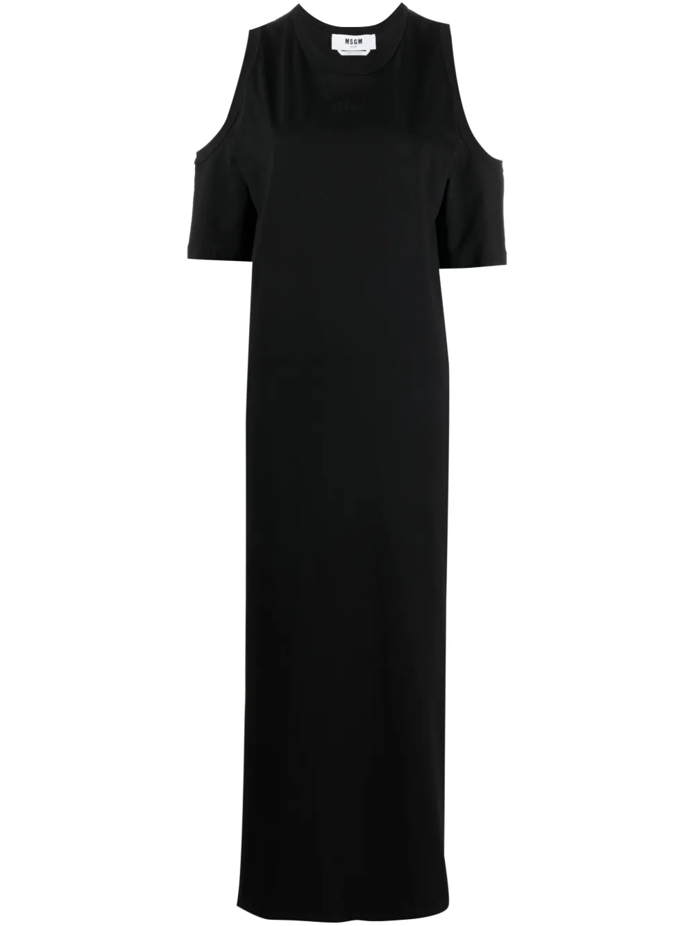 

MSGM cold-shoulder cotton maxi dress - Black