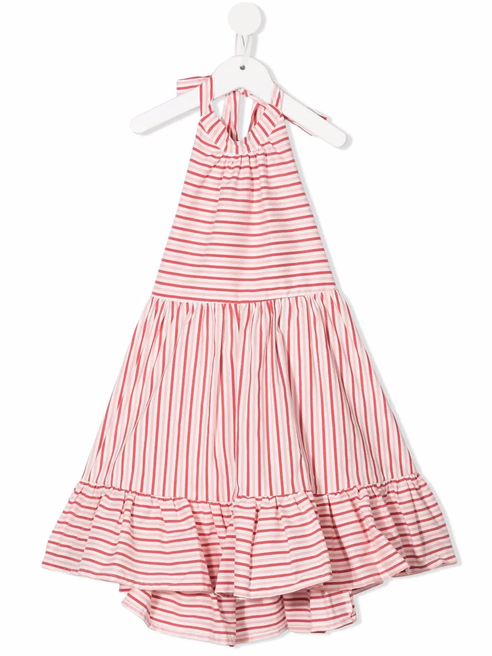 

Piccola Ludo striped halterneck dress - Red