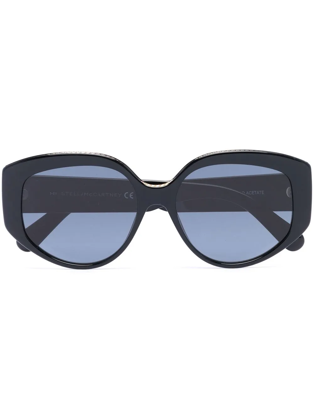 

Stella McCartney Eyewear lentes de sol con armazón ovalada - Negro