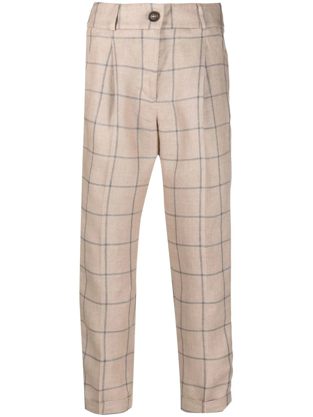 pantalon court à carreaux