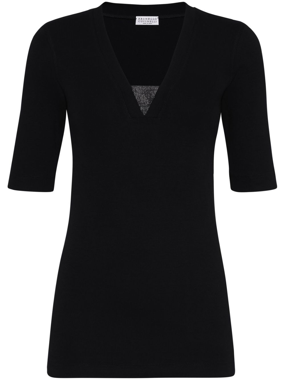 Shop Brunello Cucinelli V-neck T-shirt In Black