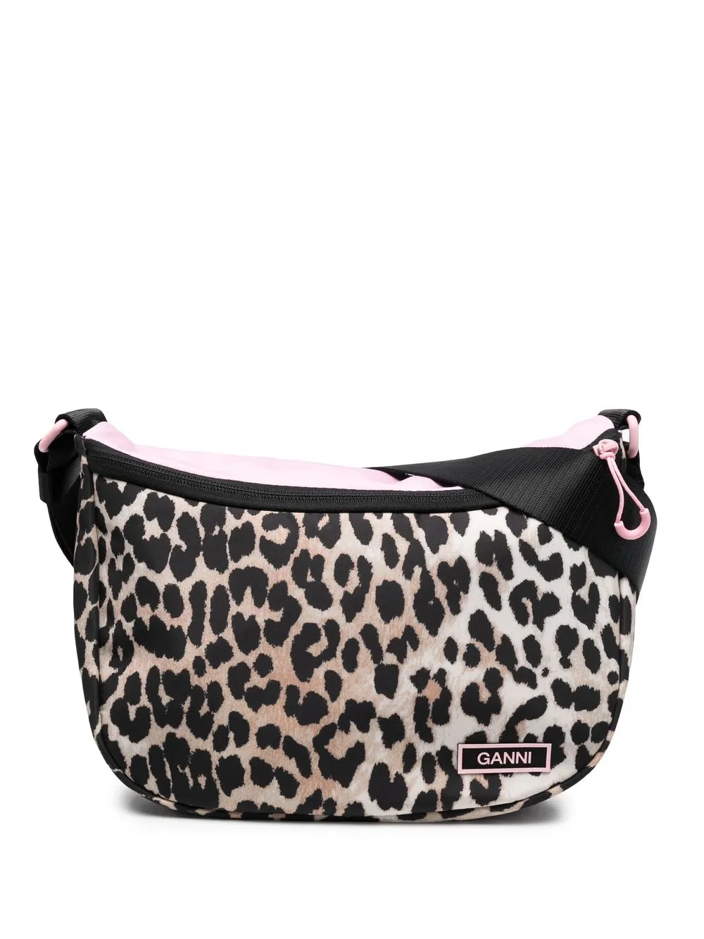 ganni leopard fanny pack
