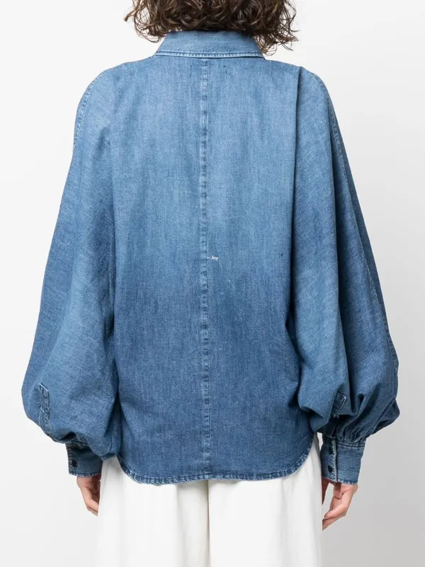 Tomboy Denim puff-sleeve Shirt - Farfetch