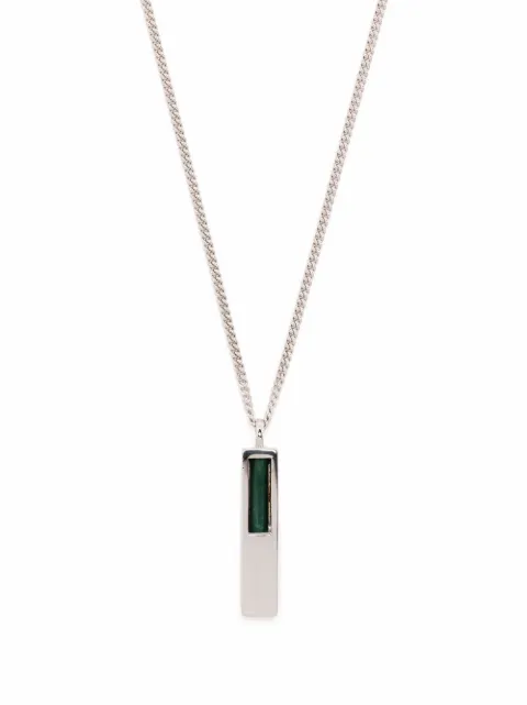 Tom Wood collar con dije de cubo de malaquita