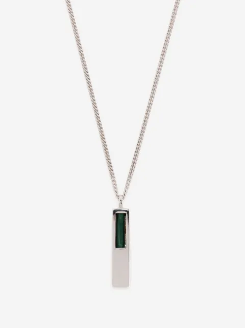 Tom Wood cube pendant malachite necklace